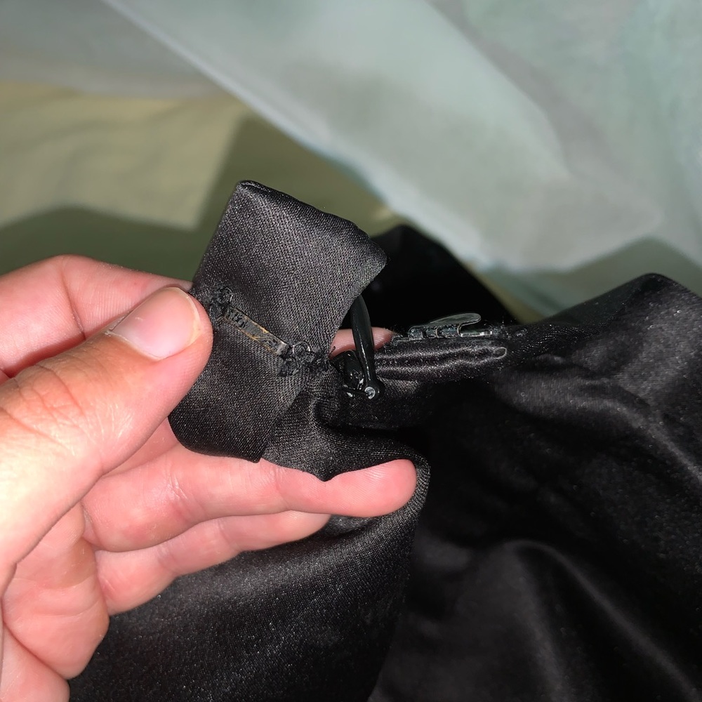 Black Two-Piece Mermaid Gown Dress - Picture 4 of 4